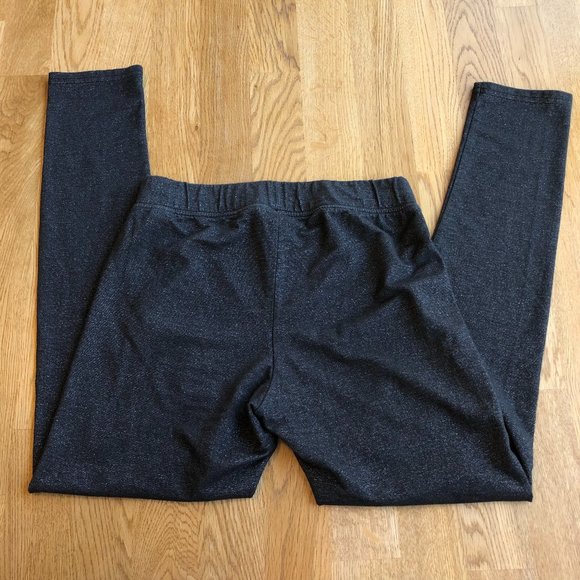 American Eagle Black Shimmer Leggings Hi Rise Medium - Picture 3 of 8